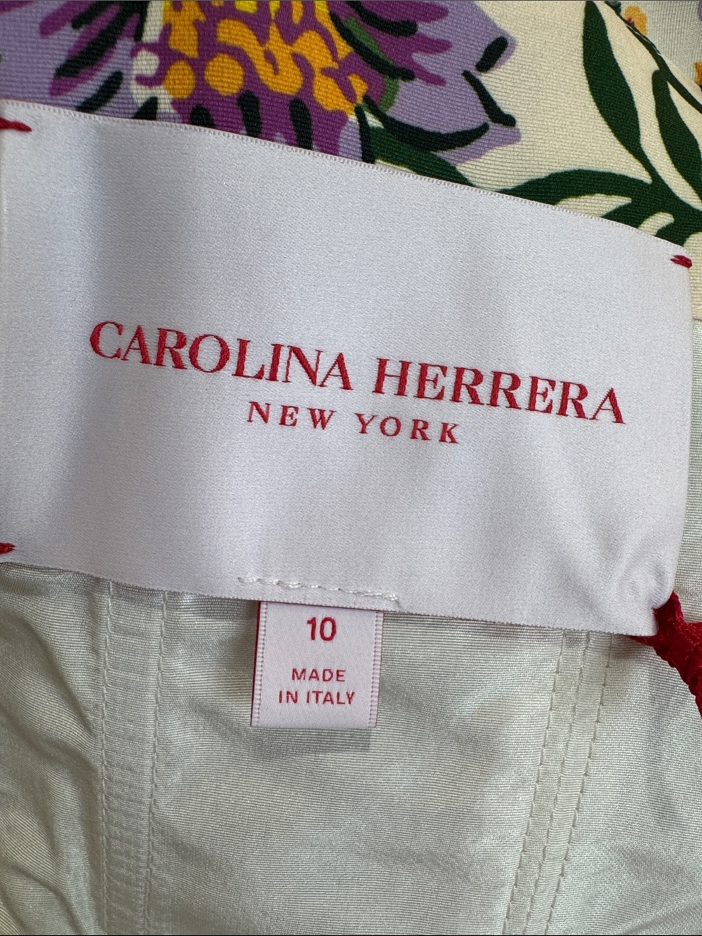 Carolina Herrera Draped Off Shoulder A Line Midi Dress #623 - Picture 8 of 9